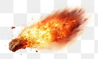 Falling asteroid effect png, transparent background