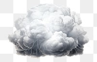PNG Cloud storm white background thunderstorm. AI generated Image by rawpixel.