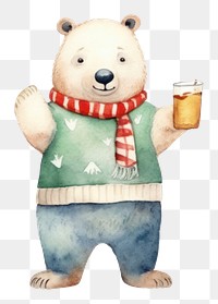 PNG Cheers a beer together bear snowman mammal. 