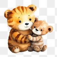 PNG Animal plush bear toy. 