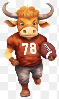 PNG Livestock football buffalo cartoon. 