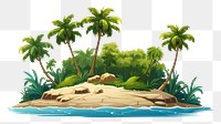 PNG Tropical island outdoors cartoon nature