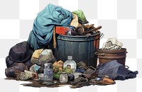 PNG Waste garbage accessories container. AI generated Image by rawpixel.
