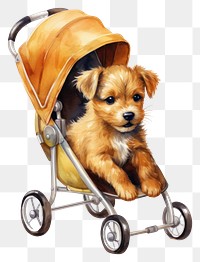 PNG Dog animal stroller mammal. 