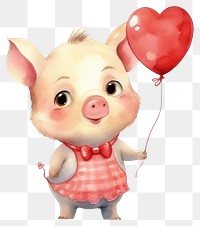 PNG Pig balloon cute representation. 