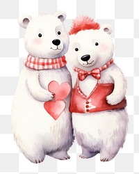 PNG Polar Bear snowman love cute. 