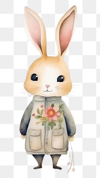 PNG Rabbit animal mammal cute. AI generated Image by rawpixel.