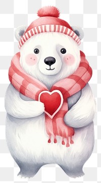 PNG Polar Bear snowman winter animal. 