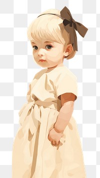 PNG Young baby dress portrait doll. 