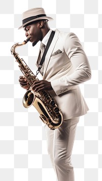 Man playing saxophone. AI generated Image by rawpixel.