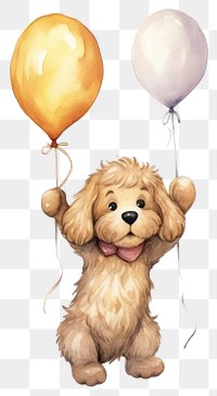 PNG Balloon cartoon puppy character. 