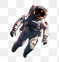PNG Astronaut 2d sports white background snowboarding. AI generated Image by rawpixel.