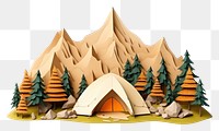 PNG Camping mountain nature tent. 