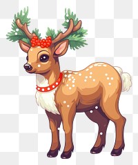 PNG Christmas animal image mammal white background representation. AI generated Image by rawpixel.