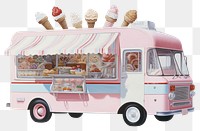 PNG Ice cream dessert vehicle truck. 