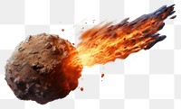 PNG Meteor fire white background splattered. AI generated Image by rawpixel.