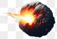 PNG Meteor fireworks space white background. AI generated Image by rawpixel.