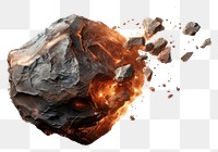 PNG Meteorite white background accessories exploding. AI generated Image by rawpixel.