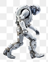 PNG Human type form robot mecha white background futuristic. AI generated Image by rawpixel.