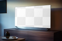 Smart TV screen png mockup, transparent design