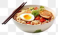 PNG Ramen chopsticks noodle meal. 