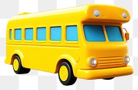 PNG Bus vehicle yellow toy. 