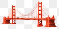 PNG San francisco bridge white background architecture. 