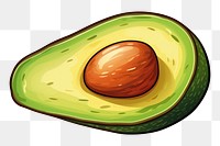 PNG Sticker avocado cartoon plant. 