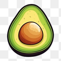 PNG Sticker avocado food  