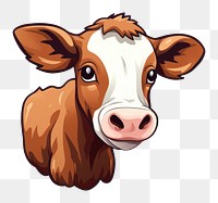 PNG Sticker cow livestock cartoon. 