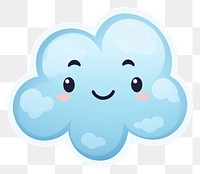 PNG Sticker cartoon cloud  