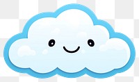 PNG Sticker cartoon cloud white. 