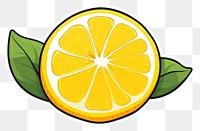 PNG Sticker lemon grapefruit cartoon. 