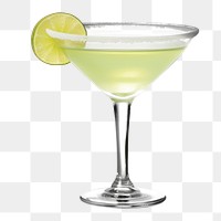 PNG Margarita cocktail martini glass drink. 