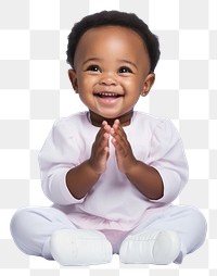 PNG Baby girl sitting portrait toddler. 