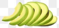 PNG Sliced avocado banana fruit plant. AI generated Image by rawpixel.