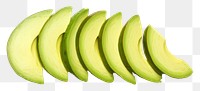 PNG Sliced avocado fruit plant food. AI generated Image by rawpixel.