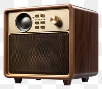 PNG Speaker electronics radio wood. AI generated Image by rawpixel.