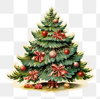 PNG Vintage christmas tree plant  