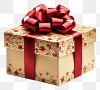 PNG Vintage christmas gift box  