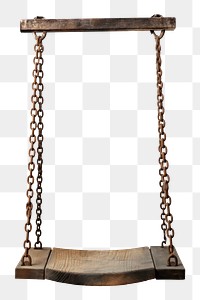 PNG Wooden swing chain iron  