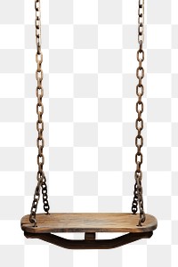 PNG Wooden swing necklace chain iron. 