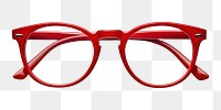 PNG Glasses red white background accessories. 