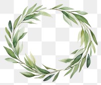 PNG Olive branch pattern circle wreath. 