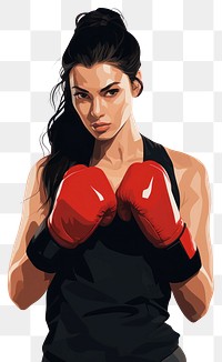 PNG Sports boxing punching portrait. 