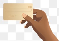 PNG Woman hand holding credit card technology envelope finger. 