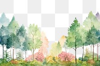 PNG Watercolor forest scene backdrop backgrounds landscape outdoors