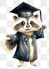 PNG Graduation animal standing portrait. AI generated Image by rawpixel.