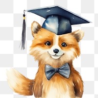 PNG Graduation animal education mammal. AI generated Image by rawpixel.