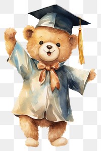 PNG Graduation bear standing mammal. 